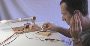 Using the razor blade diode with a crystal radio.