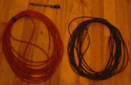 The multimeter wire used for high voltage wiring.