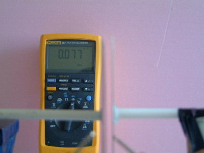 Getting relative capacitance value before making air 
      capacitor measurements.
