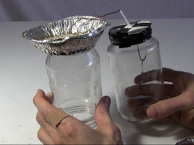Testing acrylic electret with an electroscope.