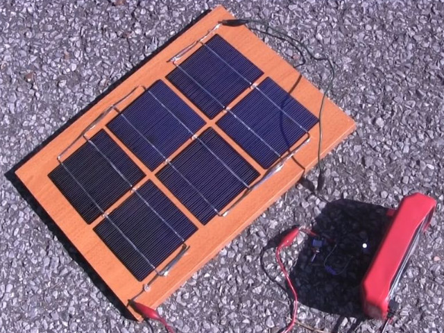 Simple DIY/homemade solar panel.