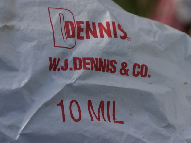 The UV resistant plastic used to repair the solar panel is 10 mil from W.J. Dennis and Co.