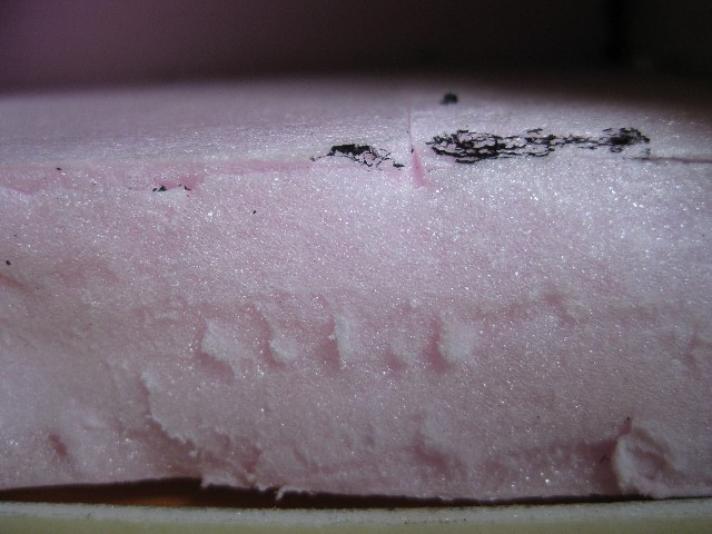 Polystyrene foam insulation.