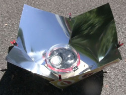 Commercially made Copenhagen solar cooker.