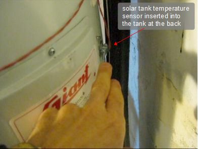 The solar tank temperature sensor.