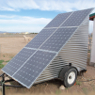 Mobile off-grid solar power system.