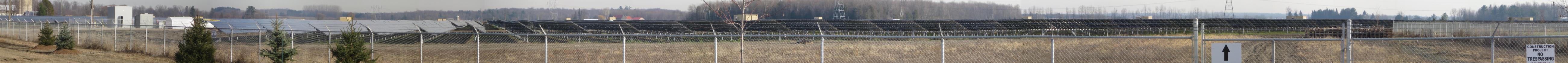 Looking south-east from Galetta Side Road at the Arnprior solar farm.