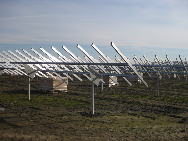 Racks with solar panels still to be mounted at the Arnprior solar farm(November 13, 2009.)
