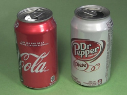 Two soda cans for making the alcohol stove.