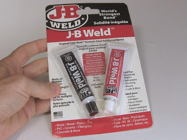 A package of J-B Weld.