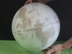 The sanded globe for BB-8's ball.