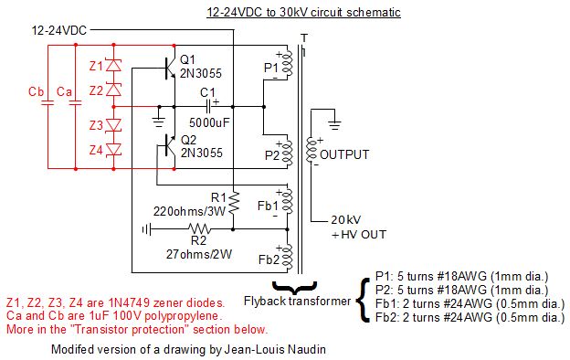 20kV DC power supply (homemade/DIY) using flyback with ...