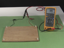 Measuring the capacitance of the Tesla coil capacitor.