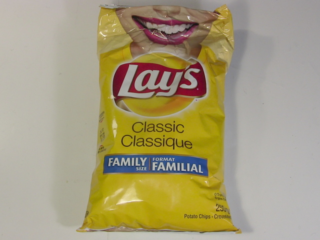 Bag of plain chips.