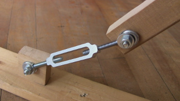 Close-up of a turnbuckle.