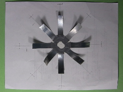Step 10. Adding more strips for the sunflower heat engine.