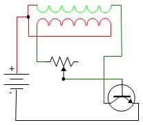 Wireless electricity transmitter schematic.