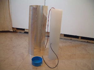 The completed electric field thruster removed from the mold.