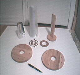 Electric rocket mark 2 parts before beginning construction.