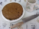 Solar cooked gluten-free pumpkin sourdough 
      bread/cake finished masterpiece.