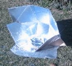 Modified CooKit solar cooker.