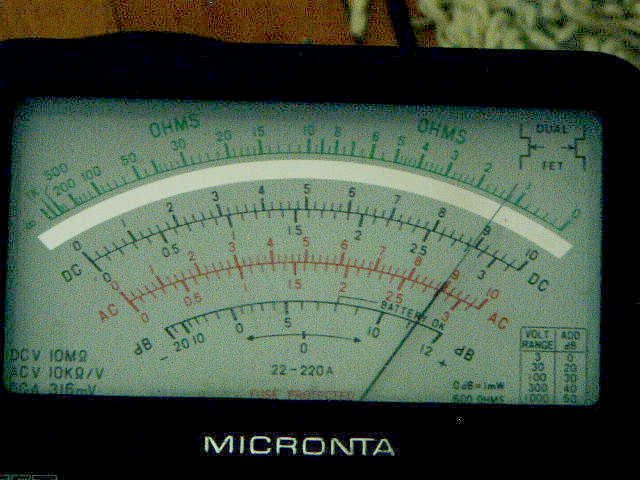 Highest voltage I was willing to go to on the analog meter when measuring the output of the DIY/homemade 30kV high voltage power supply.