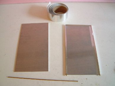 The aluminum plates for the mold for the paraffin wax 
      dielectric capacitor.