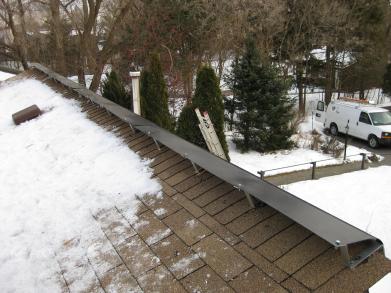 The Snolar solar panel snow remover in Ontario 