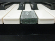 Another view of the J-B weld piano/keyboard key.