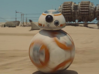 The actual BB-8 droid from Star Wars - The Force Awakens.