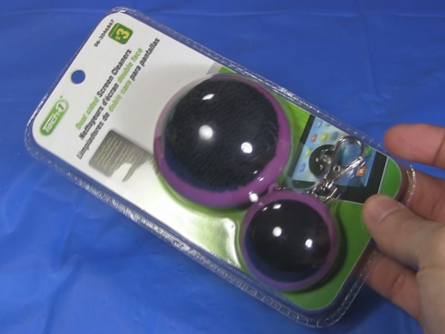 Screen cleaner packaging from a dollar store for BB-8's radar eye lens.