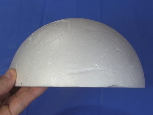 Styrofoam hemisphere from Michaels for BB-8.
