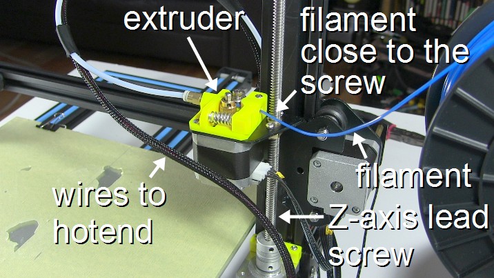 CR-10 extruder without the filament guide added on.