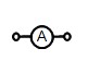 Electronic symbol for a ammeter