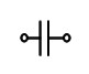 Electronic symbol for a capacitor (non-polarized)