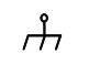 Electronic symbol for a chassis ground.