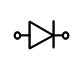 Electronic symbol for a diode