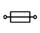 Electronic symbol for a fuse (IEEE/ANSI standard)