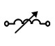 Electronic symbol for a variable inductor/coil 