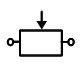 Electronic symbol for a potentiometer (IEC standard)