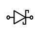 Electronic symbol for a Schottky diode