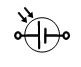 Electronic symbol for a solar cell