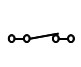 Electronic symbol for a switch (SPST)