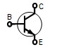 Electronic symbol for an NPN transistor
