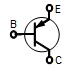 Electronic symbol for an PNP transistor