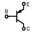 Electronic symbol for a PNP transistor