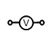 Electronic symbol for a voltmeter
