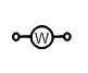 Electronic symbol for a wattmeter