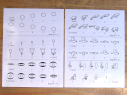 Photo of the zoetrope-animations.pdf with two sheets containing animation strips.