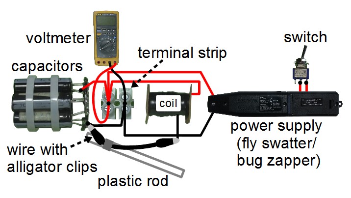 Coil gun circuit diagram.
